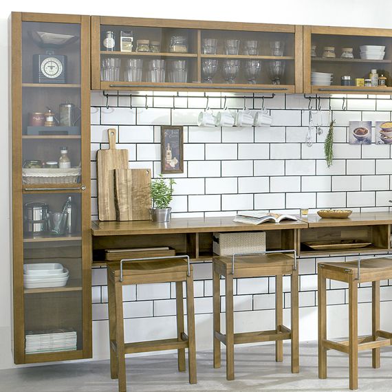 Armário Gourmet com 1 Porta de Vidro Tok&Stok