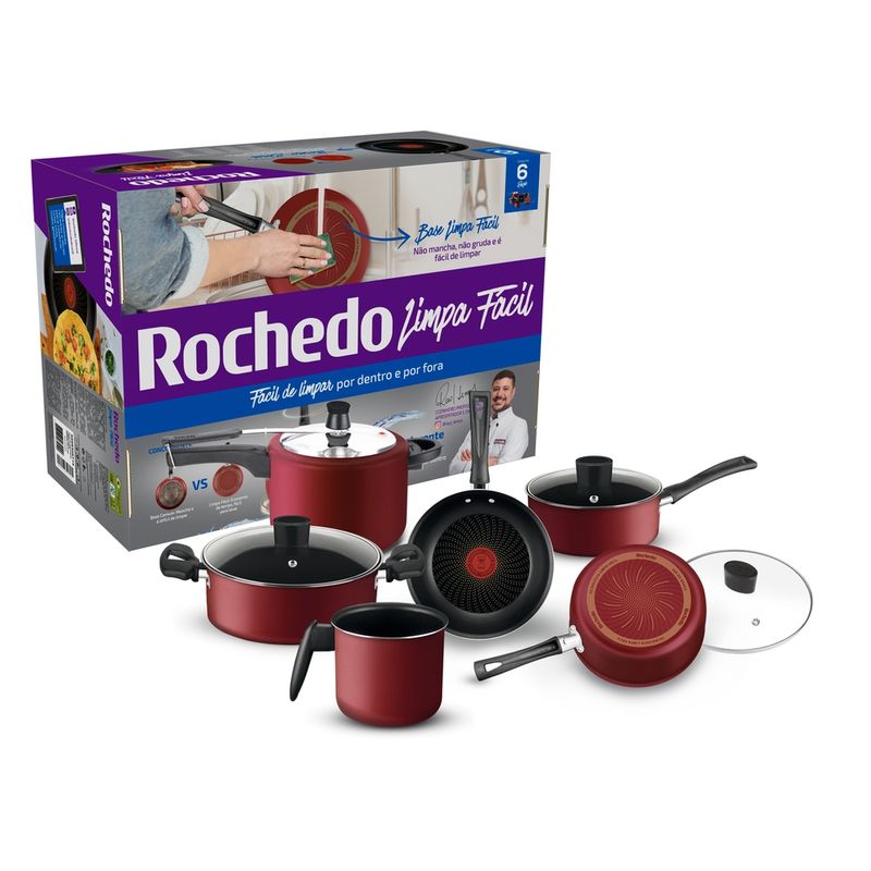 Jogo de Panelas Rochedo Supreme - Antiaderente e Design Moderno