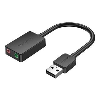 Adaptador de Áudio USB para P2 (Fone e Microfone) - Placa de Som Externa