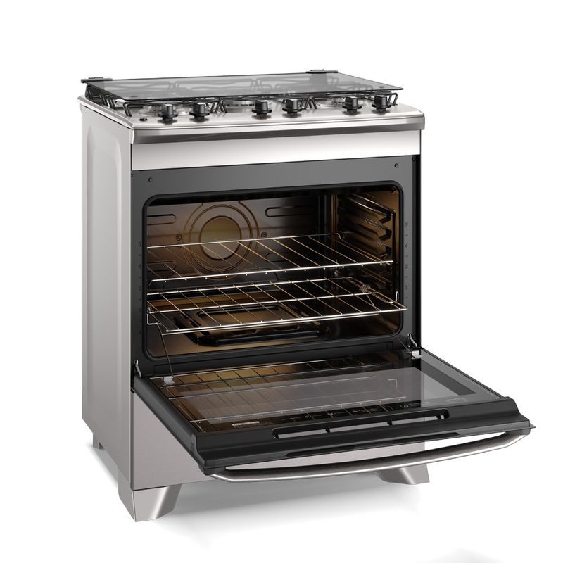 Fogão Electrolux 5 Bocas Efficient com Mesa Inox, PerfectCook e VaporBake FE5IC Cinza