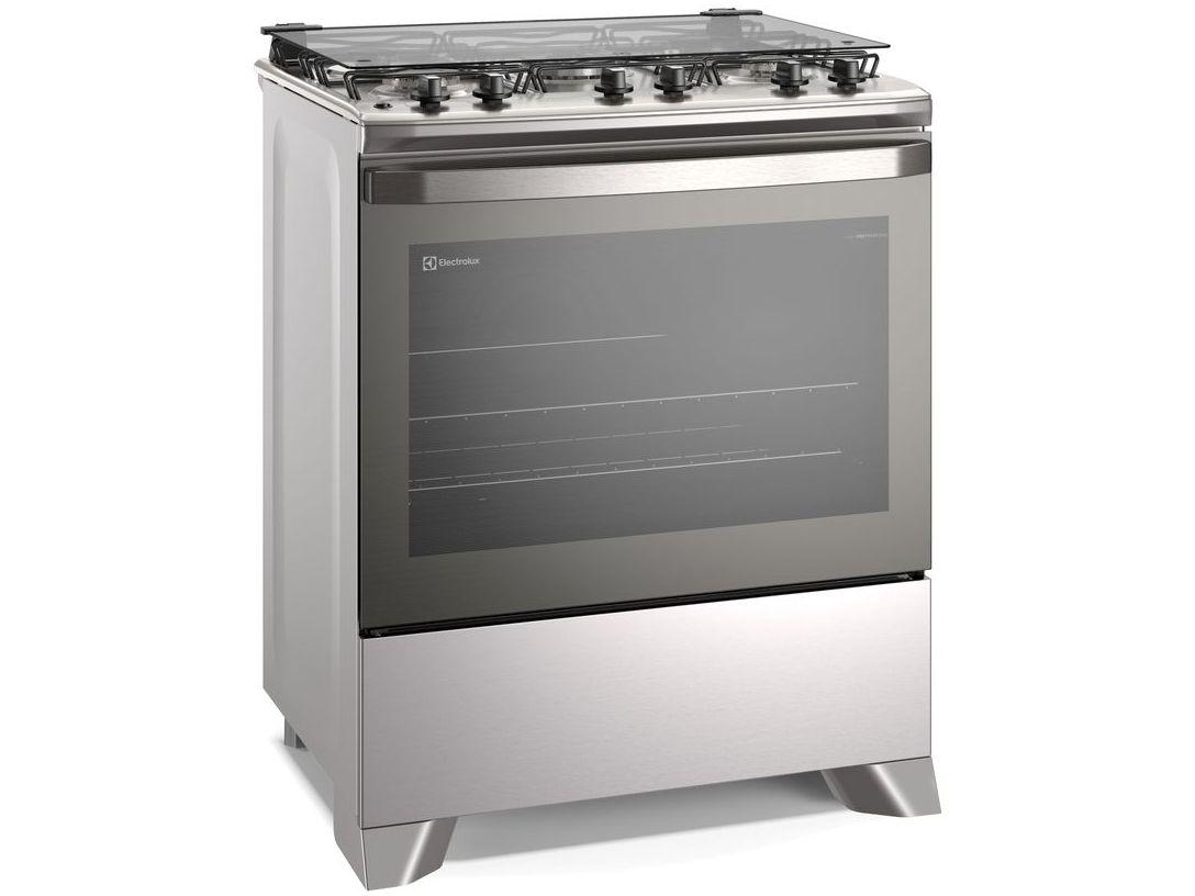 Fogão Electrolux 5 Bocas Efficient com Mesa Inox, PerfectCook e VaporBake FE5IC Cinza