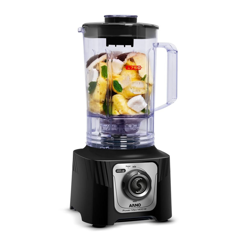 Liquidificador Arno Power Max 1400W Preto LN65 com 6 Lâminas Powelix Pro