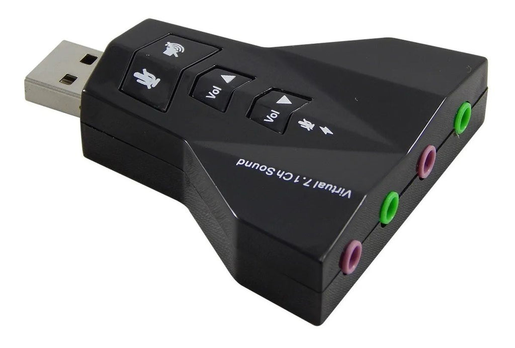 Adaptador de Áudio USB para P2 (Fone e Microfone) - Placa de Som Externa