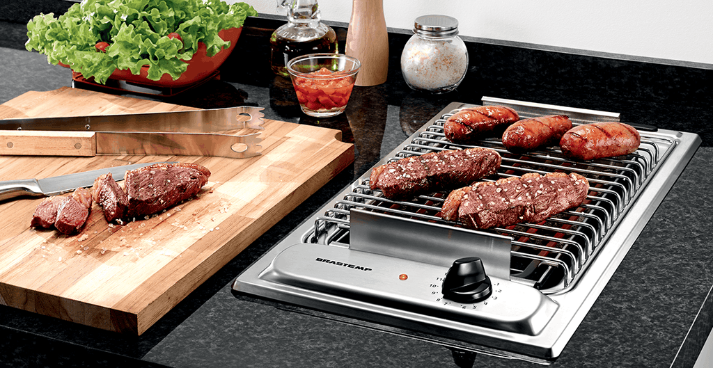 Cooktop Elétrico Brastemp com Grelha Churrasqueira Inox
