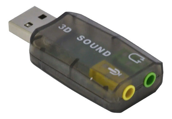 Adaptador de Áudio USB para P2 (Fone e Microfone) - Placa de Som Externa