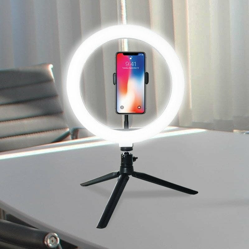 Anel de Luz LED Profissional (Ring Light) com Tripé e Suporte para Celular - Iluminação Perfeita para Vídeos e Fotos