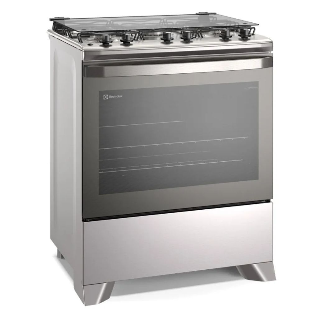 Fogão Electrolux 5 Bocas Efficient com Mesa Inox, PerfectCook e VaporBake FE5IC Cinza