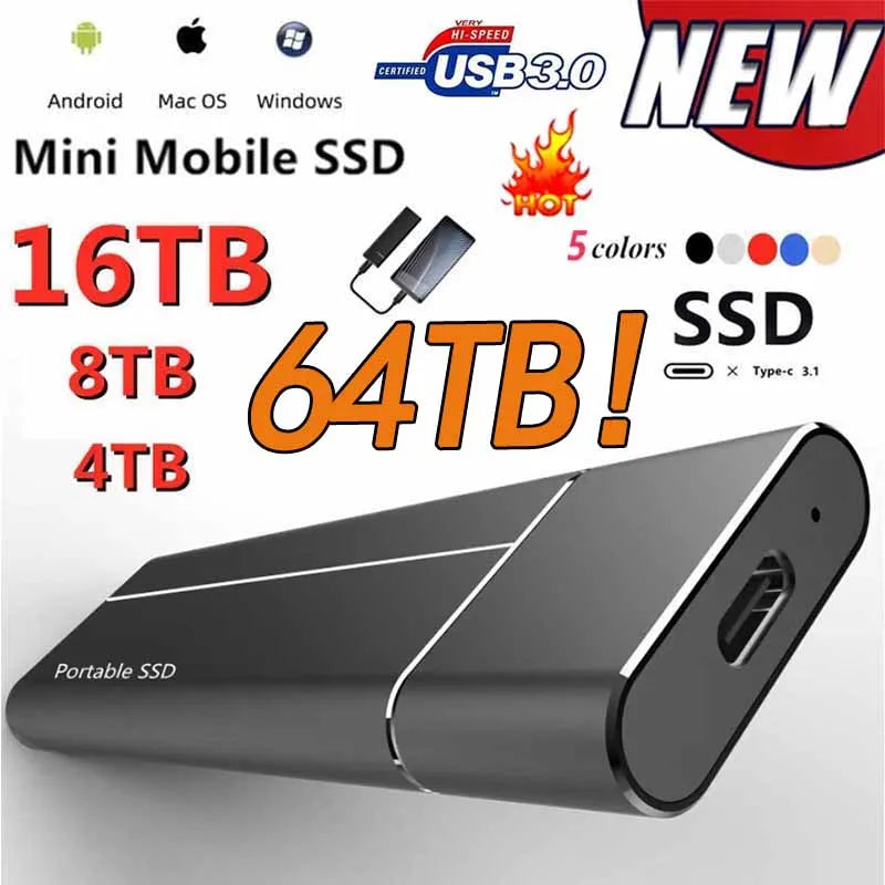 Dispositivos de Armazenamento SSD Portáteis e de Alta Velocidade