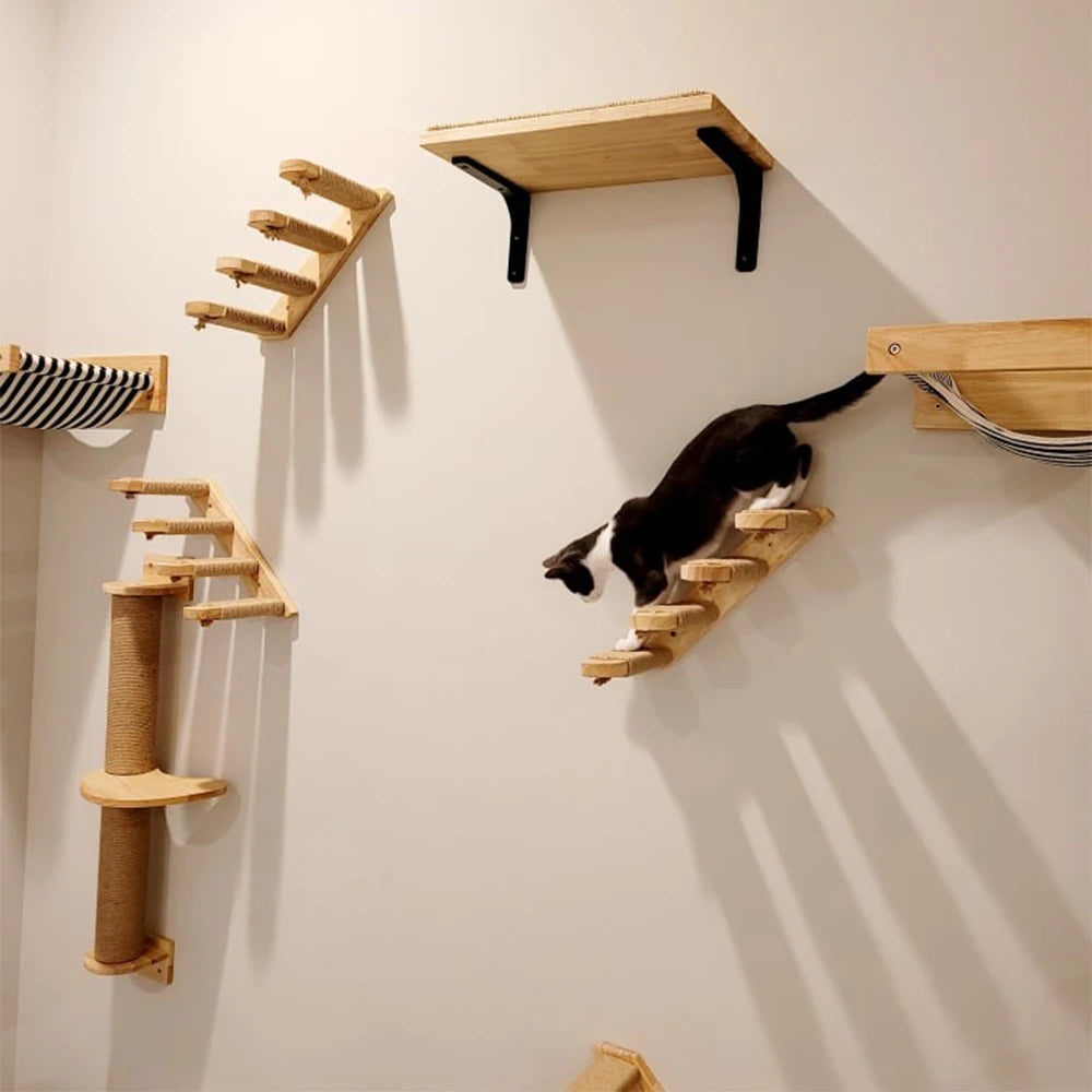 Arranhador Vertical com Escada para Gatos - Diversão e Bem-Estar Garantidos
