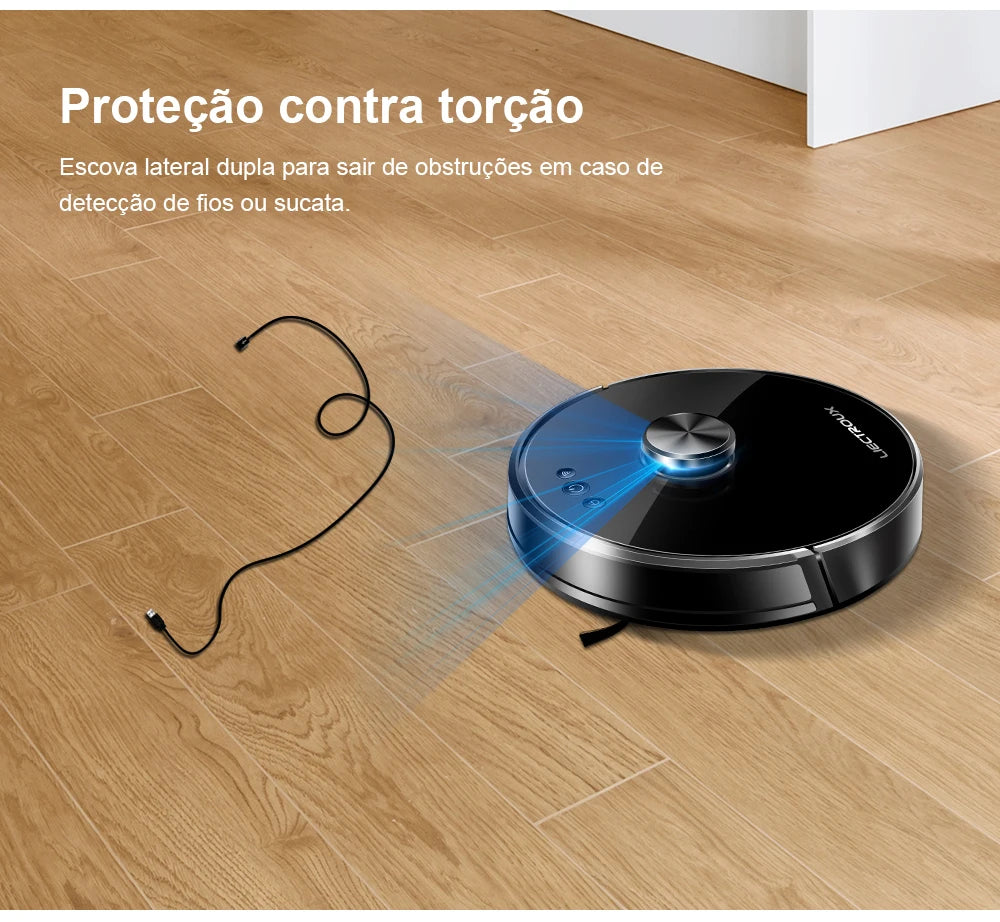 Aspirador de Pó Robô Inteligente com Mapeamento a Laser - Limpeza Perfeita e Autônoma