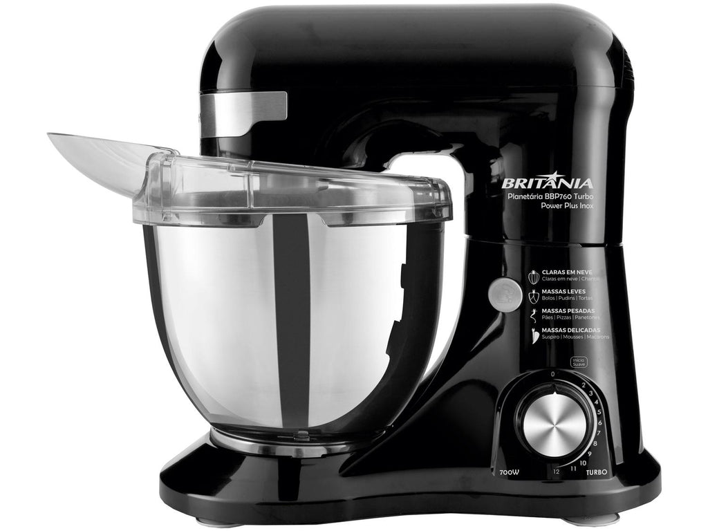 Batedeira Planetária Britânia BBP760P Power Plus Turbo 700W