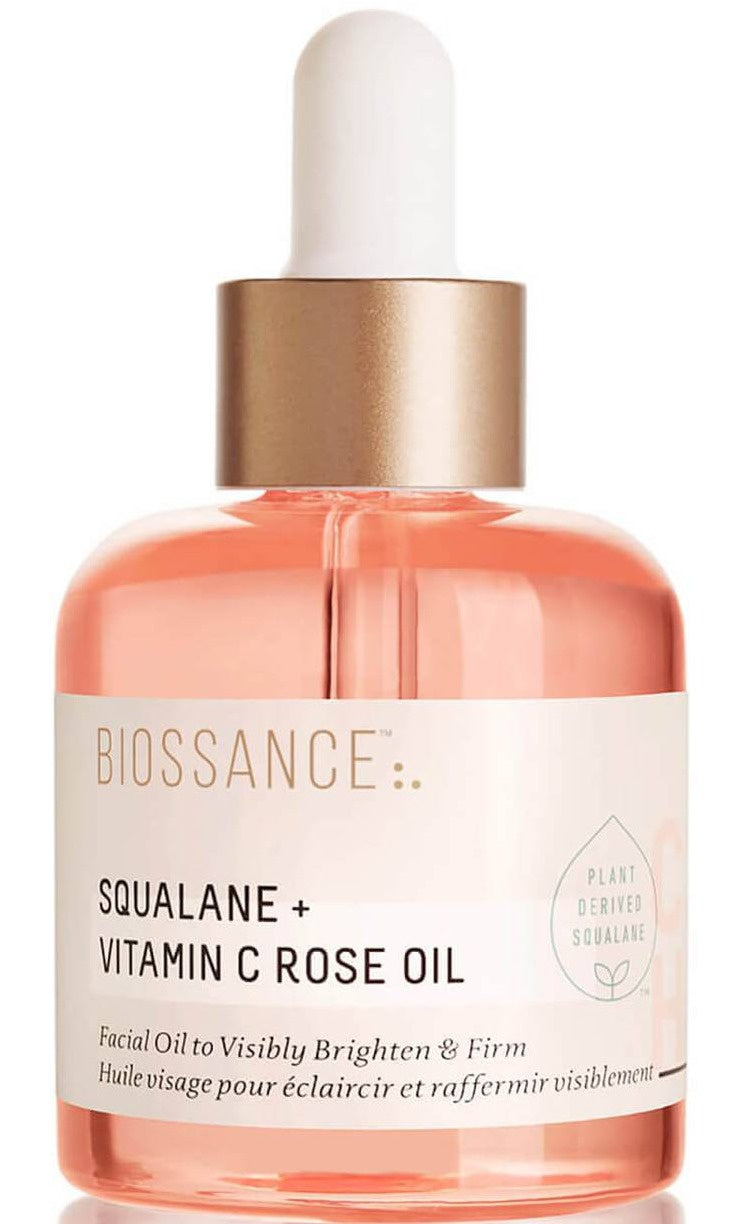 Biossance Squalane + Vitamin C Rose Oil - Óleo Facial Iluminador e Firmador