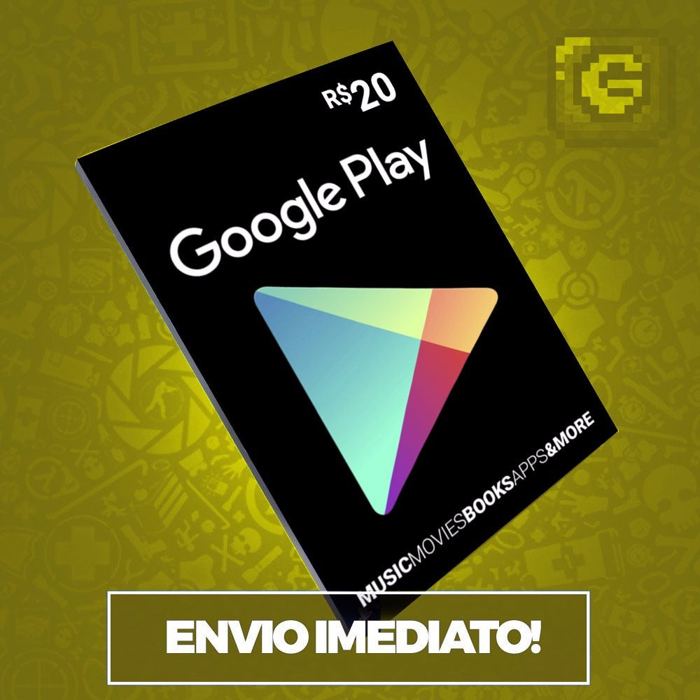 Cartão Presente Google Play - Recarregue seu universo Android