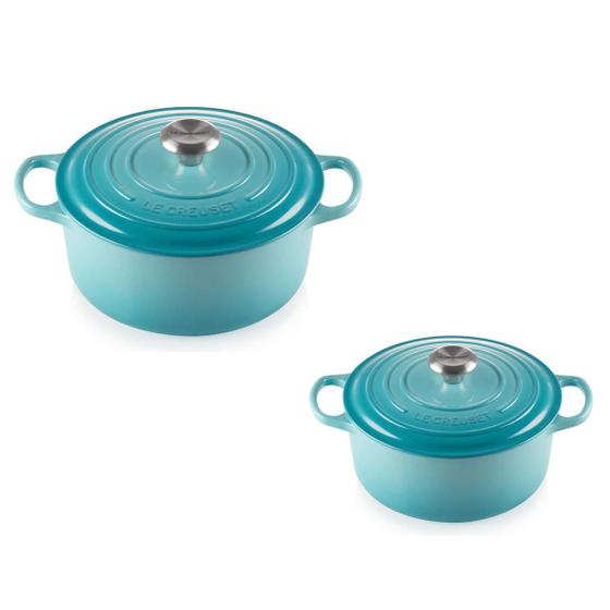 Jogo de Panelas Le Creuset Signature Azul Caribe