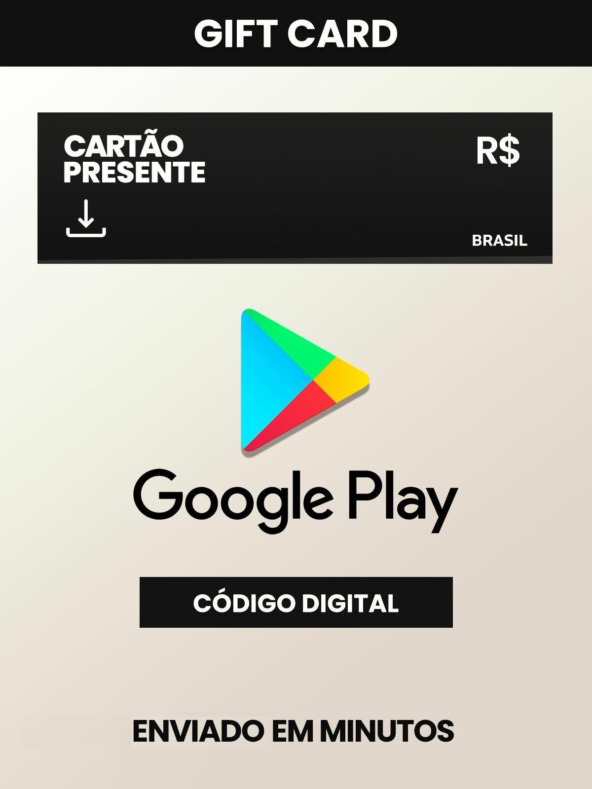 Cartão Presente Google Play - Recarregue seu universo Android