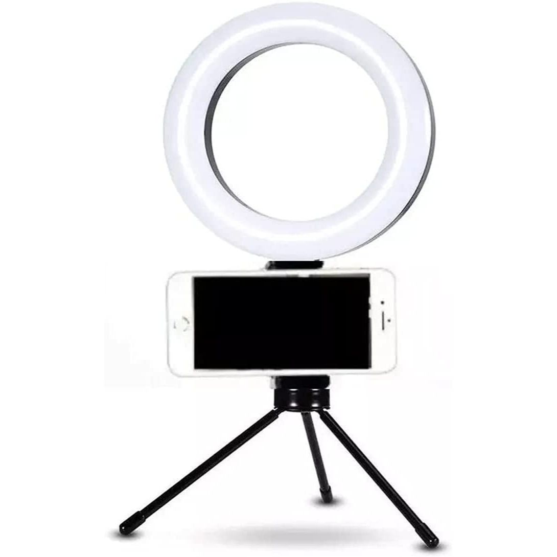 Anel de Luz LED Profissional (Ring Light) com Tripé e Suporte para Celular - Iluminação Perfeita para Vídeos e Fotos