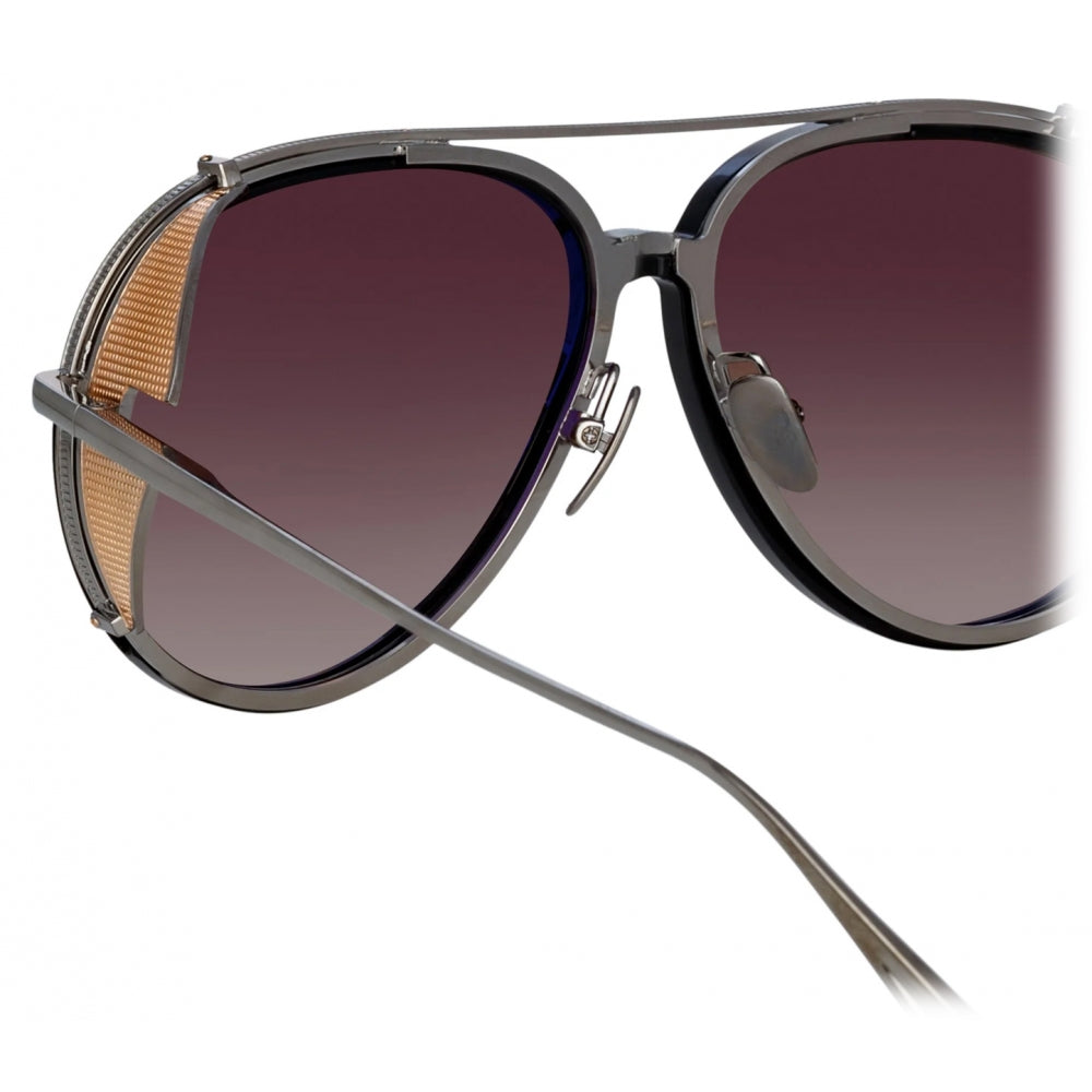 Óculos de Sol Linda Farrow Maverick Aviator - Estilo Clássico com Toque Moderno