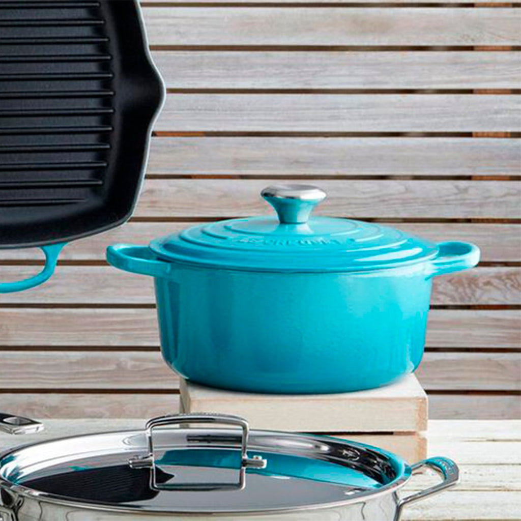 Jogo de Panelas Le Creuset Signature Azul Caribe