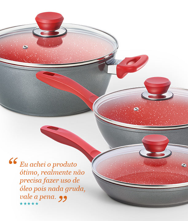 Jogo de Panelas Polishop System Line