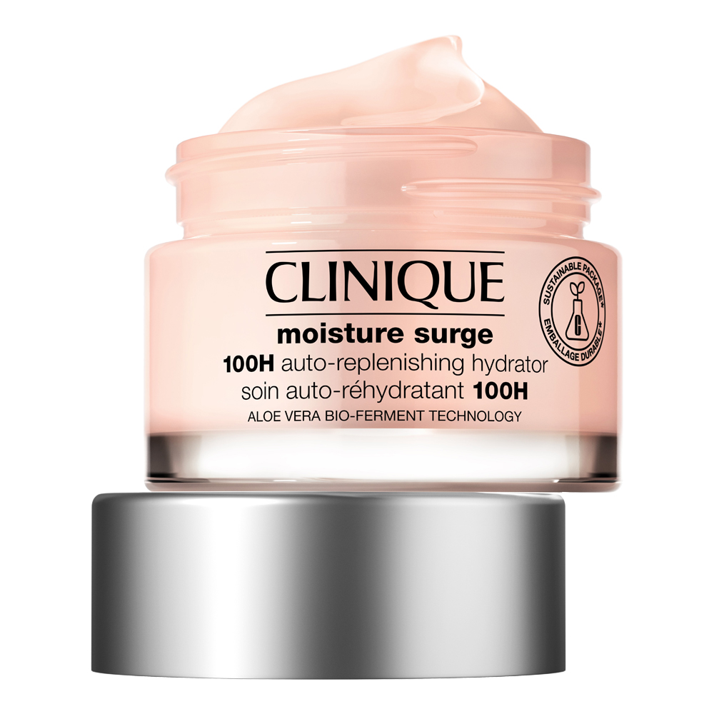Clinique Moisture Surge 100H Auto-Replenishing Hydrator - Hidratante Facial em Gel com Ácido Hialurônico e Biofermento de Babosa - 50ml